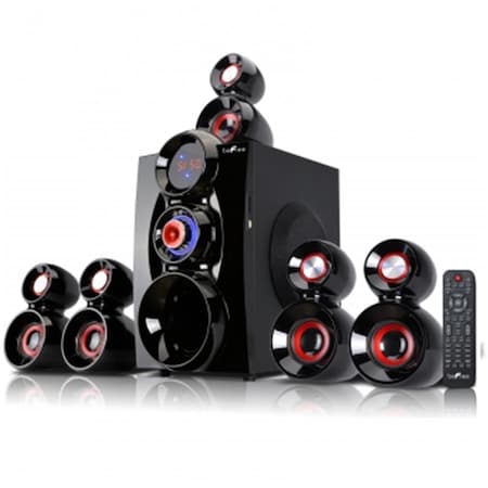 Cb Distributing 5.1 Channel Surround Sound Bluetooth Speaker System with 6.5 in. Amplifier, Red ST1594375